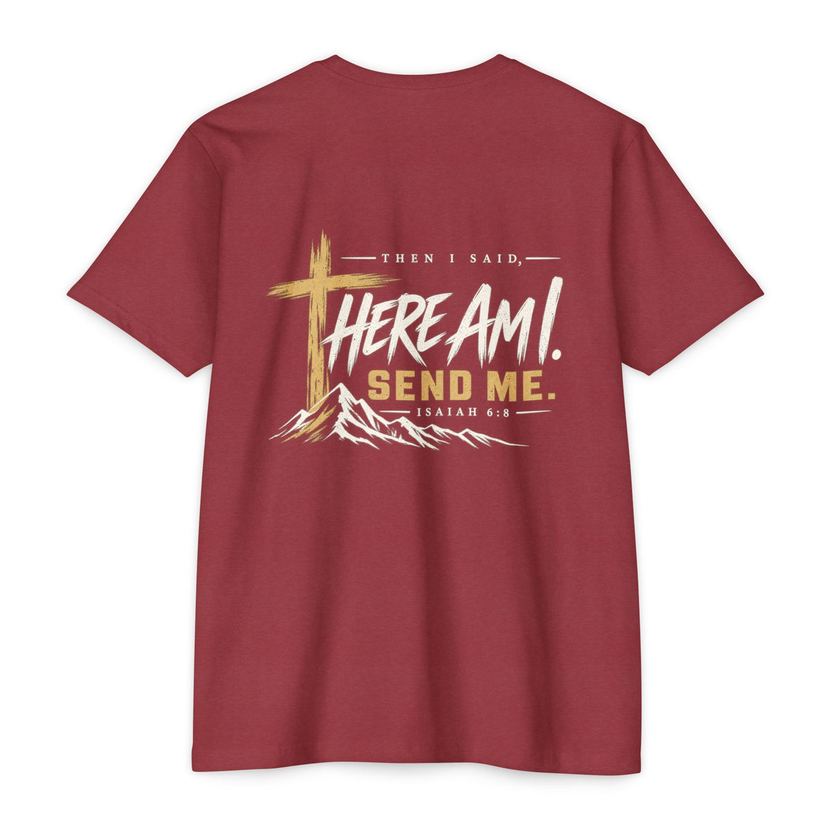 Here Am I Send Me T-Shirt — New Faith Church Isaiah 6:8 Christian Tee